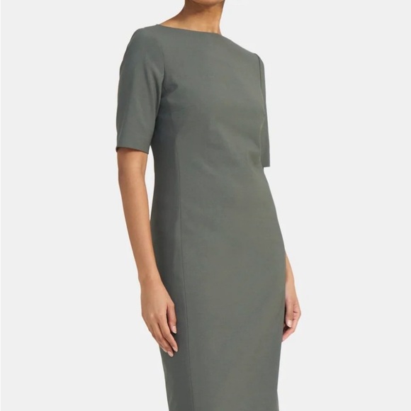 THEORY Boat Neck Sheath Dress in Stretch Sevona Wool (NWT) - Picture 2 of 5